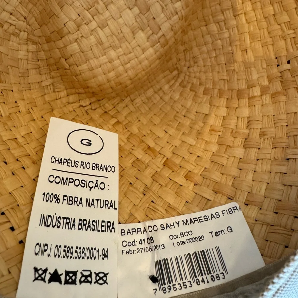 Chapeaus Rio Branco Brazil Straw Hat with Zebra Scarf